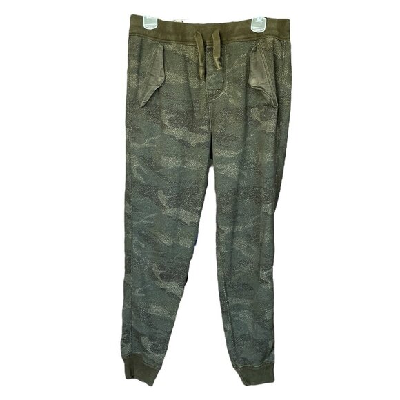 Abercrombie & Fitch Mens Y2K Jogger Sweatpants Size S Green Camouflage Lounge - Picture 1 of 11